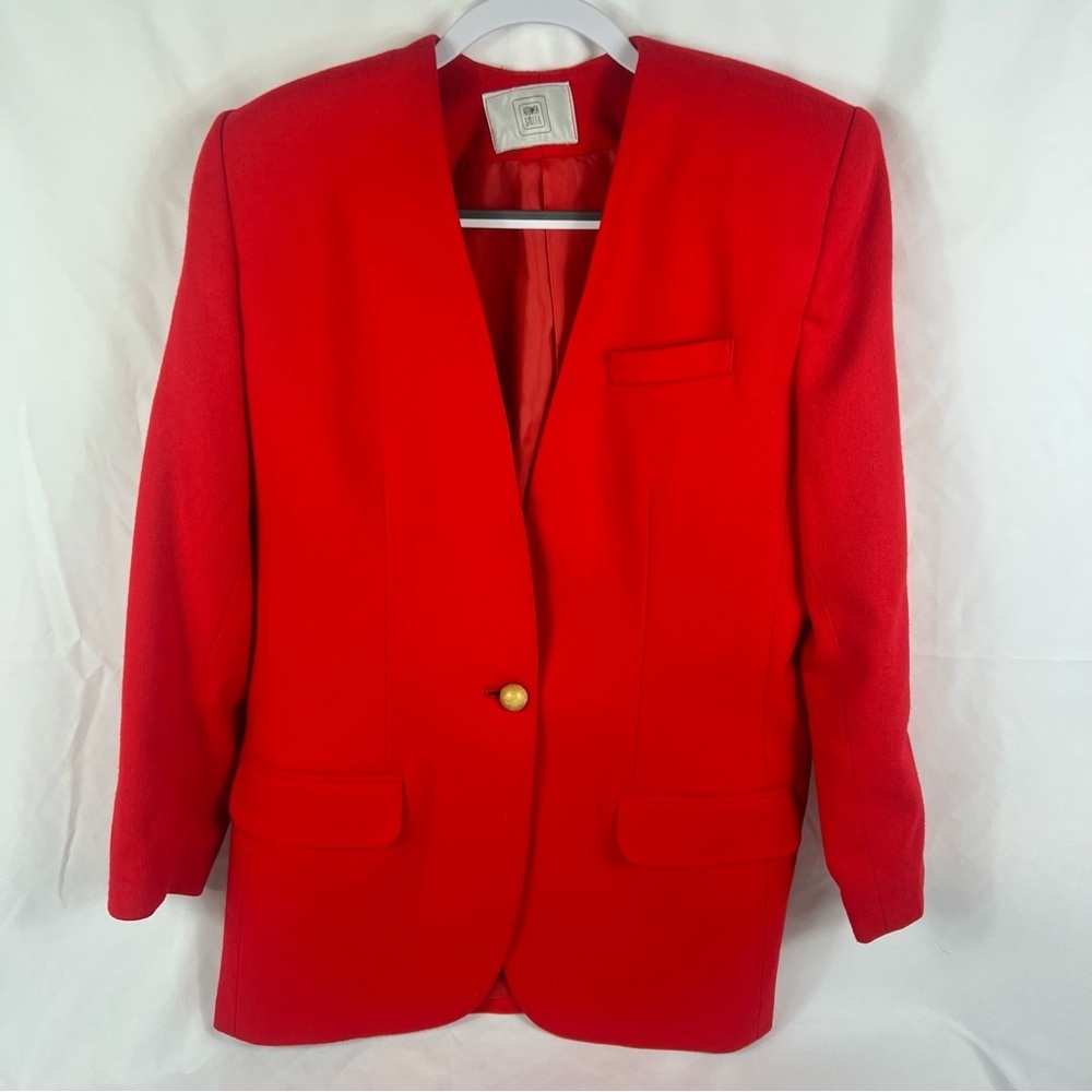 Amanda Smith Bold Red Wool Blazer